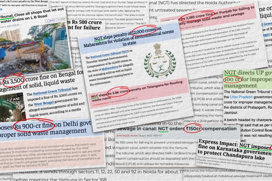 recent notices sent by NGT to Hotels and Authorities