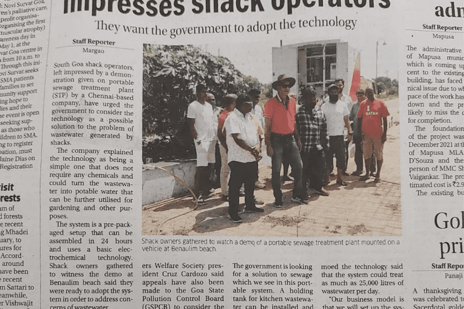 navhind times news article on goa shack operators